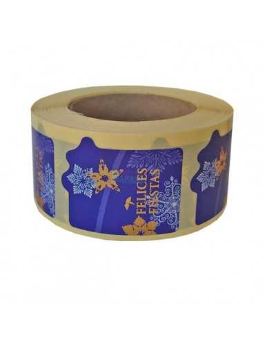 Pegatinas elegantes para navidad Felices Fiestas