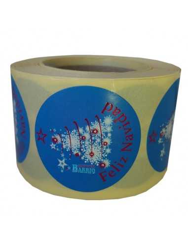 Etiquetas Adhesivas Feliz Navidad Arbol y...