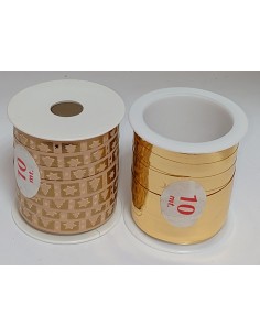 Bolsa de 2 Rollos de Cinta Decorativa oro para navidad