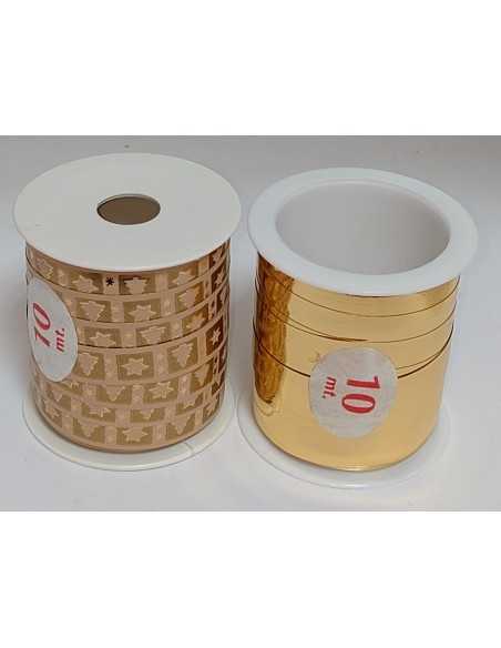 Bolsa de 2 Rollos de Cinta Decorativa oro para navidad