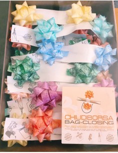 Cierra bolsas adhesivas con Moñas de colores surtidos con...