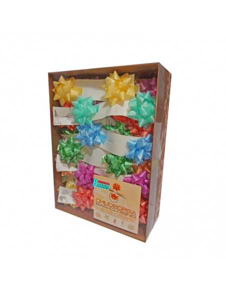 Cierra bolsas adhesivas con Moñas de colores surtidos con dibujo