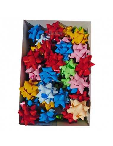 Caja de 70 uds de lazos adhesivos de colores surtidos