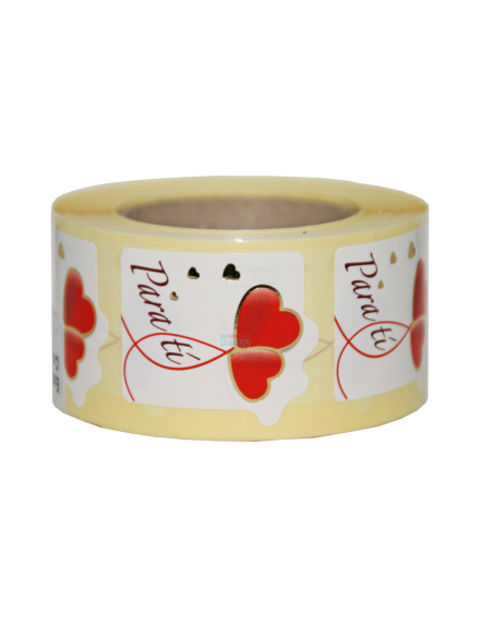 Pegatinas de corazones con adhesivo para regalos "Para ti", adhesivos amor