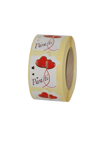 Etiquetas adhesivas para regalos con  el texto para ti