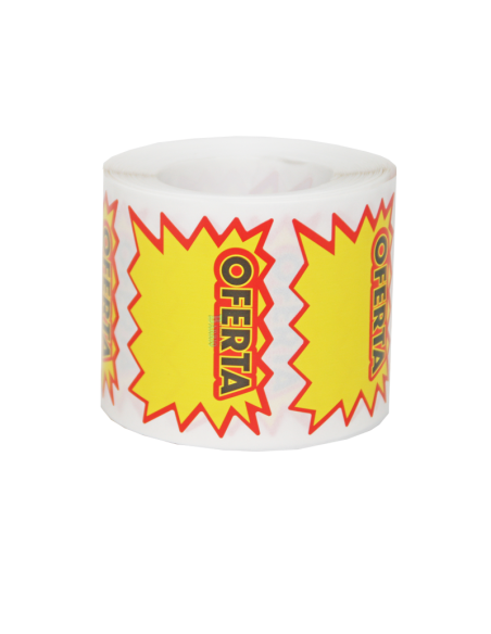 Etiquetas para promociones "Oferta" y descuentos  modelo explosion para poner precios