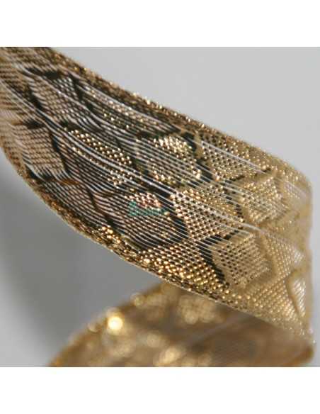 Cinta color oro, cinta bordada dorada decorativa con rombos 30mmx3metros
