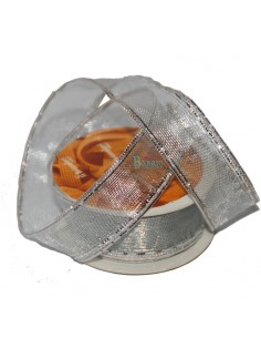 Cinta plateada para vestido, cinta navideña, lazos...