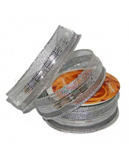 Cinta plateada para decorar, cinta thul para vestidos, decorativa, regalos, lazos