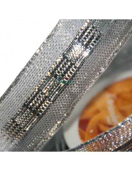 Cinta plateada para decorar, cinta thul para vestidos, decorativa, regalos, lazos