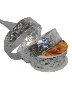 Cinta decorativa plateada, cinta navidad y eventos,...