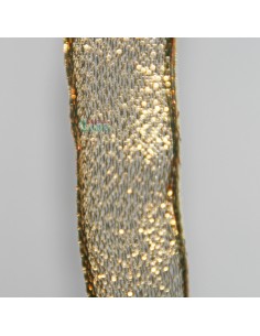 Cinta  Decorativa de tela,  Oro amarilla semi calado con... 2