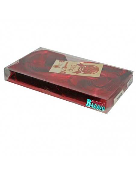 caja de 30 Lazos automaticos para regalos de 31mm de ancho color rojo brillo