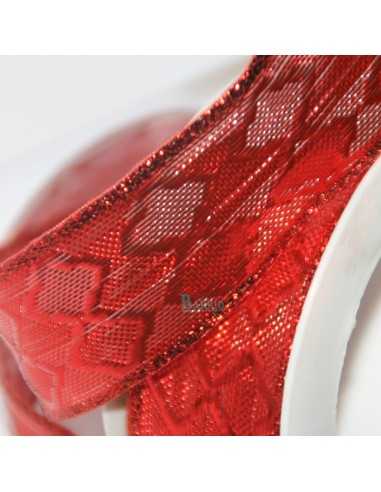 Lazo decorativo Rojo con rombos