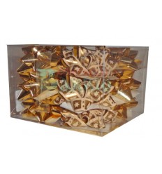 Caja 12 moños medianas  oro 2