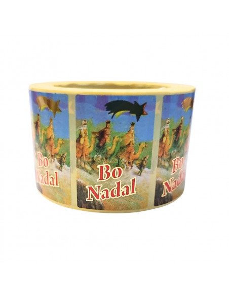 Etiquetas para Navidad "Bo Nadal" "Bon Nadal" "Eguberri on" Reyes Magos
