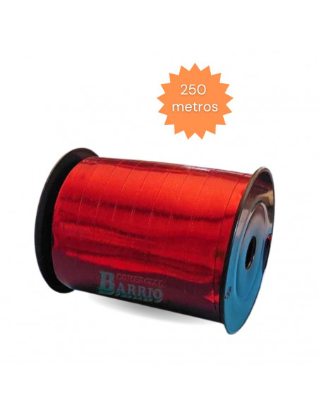 Cinta decorativa para regalo rojo brillo