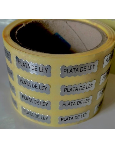 Etiquetas para joyeria "Plata de ley"