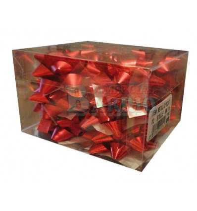 Caja 12 moños medianas  rojo