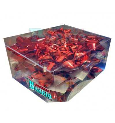 Caja 12 moños medianos rojo 