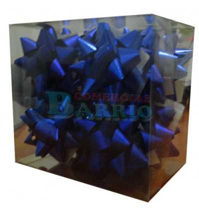 Caja 12 moños medianas  azul