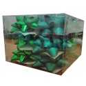 Caja 12 moños medianas  verdes