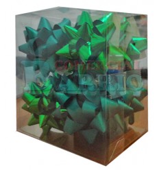 Caja 12 moños medianas  verdes 2