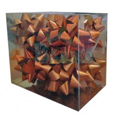 Caja 12 moños medianas  naranjas 2