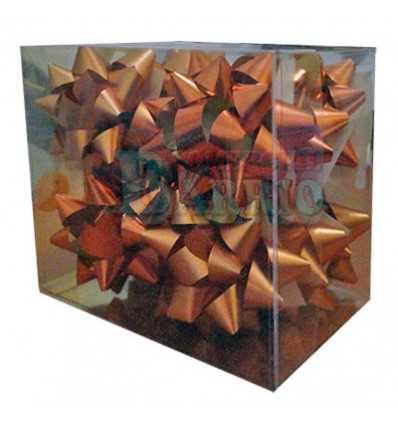 Caja 12 moños medianas  naranjas