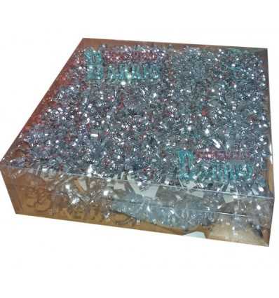 Moños color plata espumillon