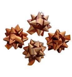 Bolsa de 4 moños naranja liso