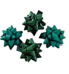 Bolsa de 4 moños verde liso verde