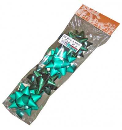 Bolsa de 4 moños verde liso verde