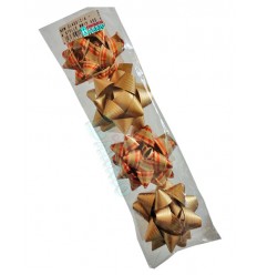 Bolsa de 4 moños oro y oro rayas rojas 2