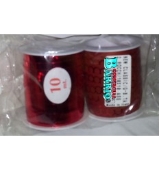 Cinta decorativa para regalos rojo brillo