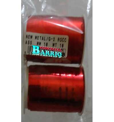 Cinta decorativa para regalos rojo brillo