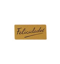 Etiquetas para regalos "Felicidades" Firma