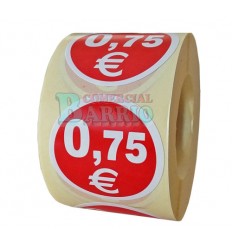 Etiquetas para precios 0,75€ 2