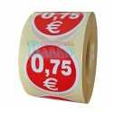 Etiquetas para precios 0,75€