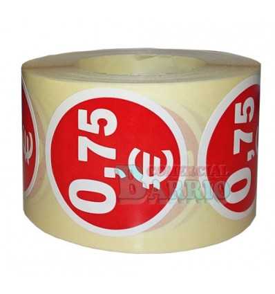 Etiquetas para precios 0,75€
