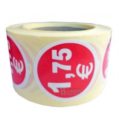 Etiquetas para precios 1,75€