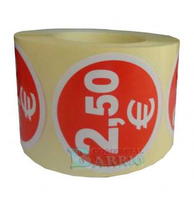 Etiquetas para precios 2,5€