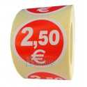 Etiquetas para precios 2,5€