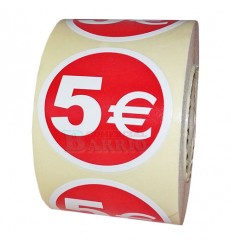 Etiquetas para precios 5€ 2