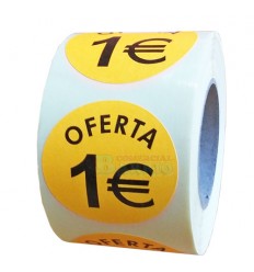 Etiquetas para precios "Oferta 1€" 2