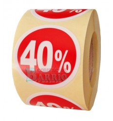 Etiquetas para precios 40%