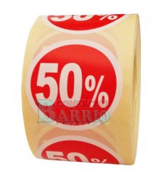 Etiquetas para precios 50%