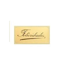 Etiquetas para regalos "Felicidades" Firma cursiva