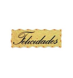 Etiquetas para regalos "Felicidades" ondas