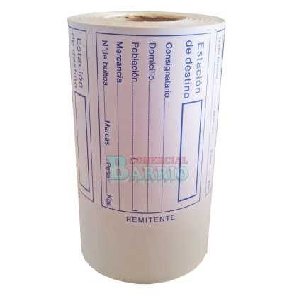 Etiquetas adhesivas para envios " Estación de destino"